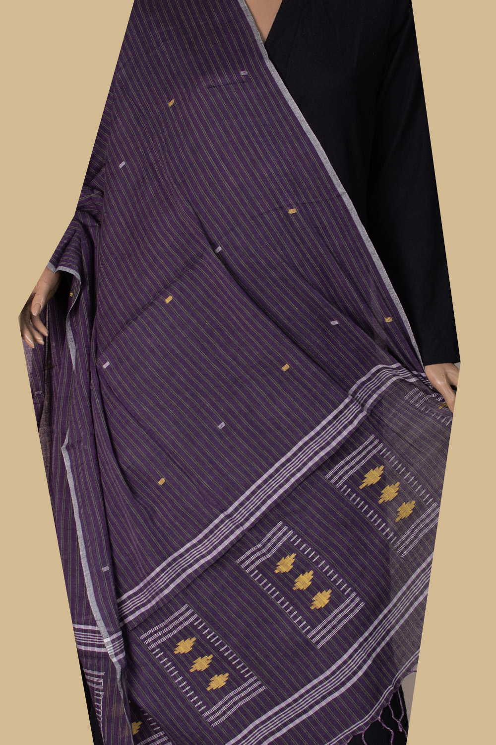 Jamdani Cotton Dupatta - Matkatus