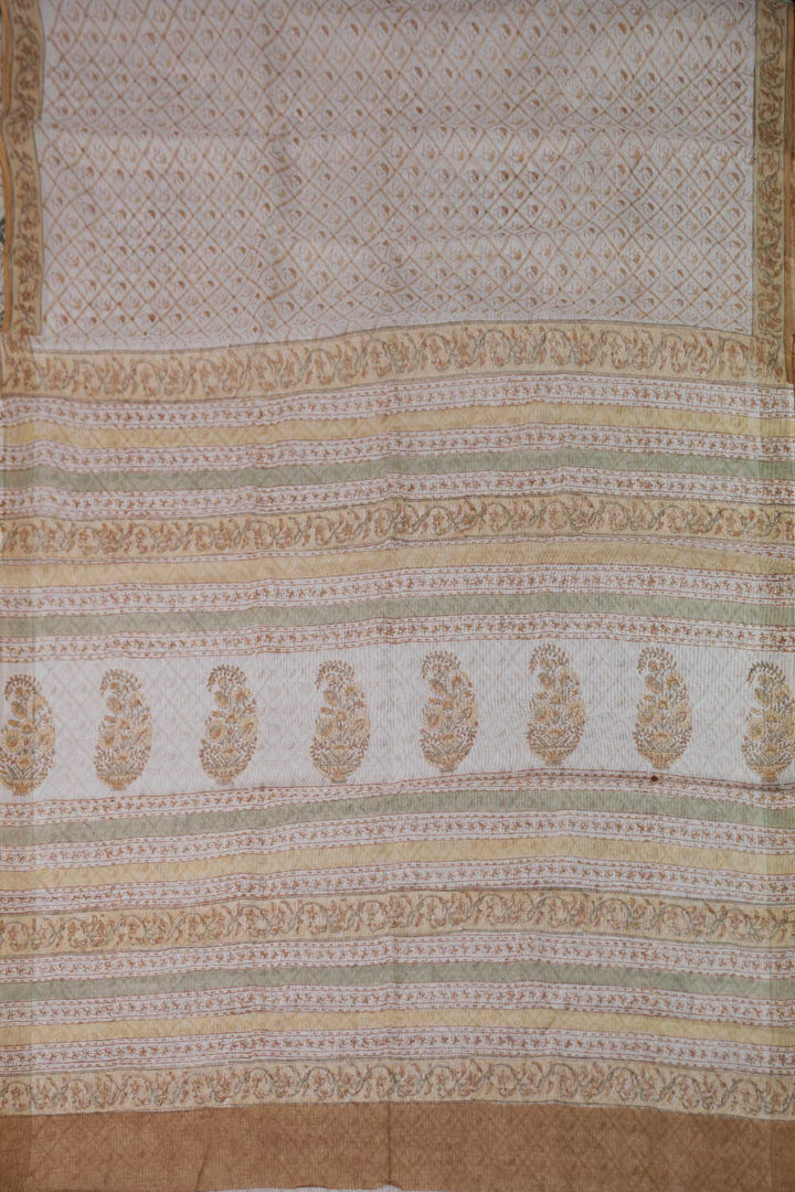 Block Printed Cotton Saree - Matkatus