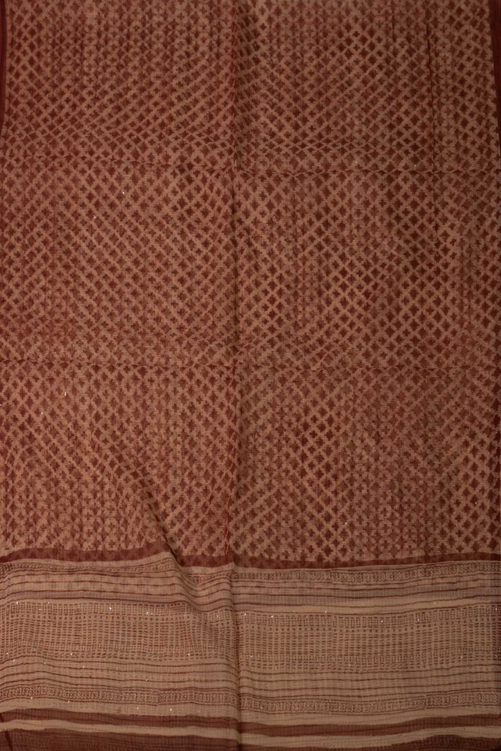 Block Printed Cotton Dupatta - Matkatus 