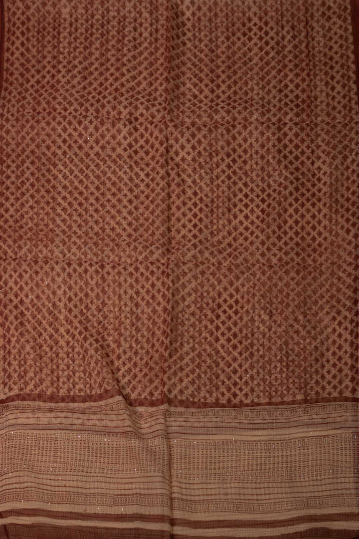 Block Printed Cotton Dupatta - Matkatus 