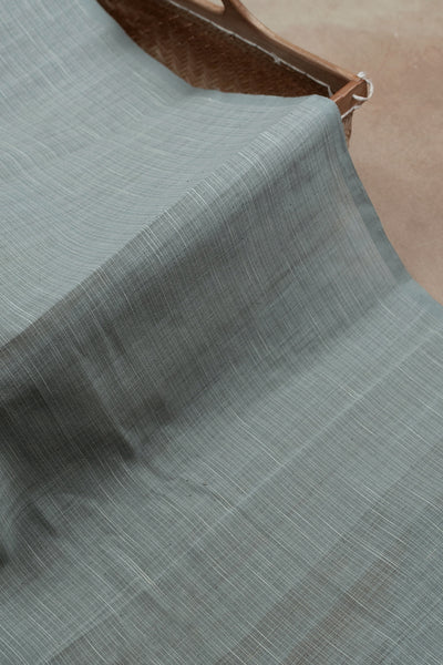 Grey with Stripe Handwoven Cotton Fabric