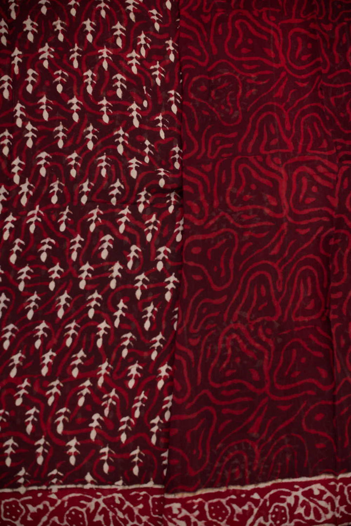 Wine Maroon Semi Georgette saree