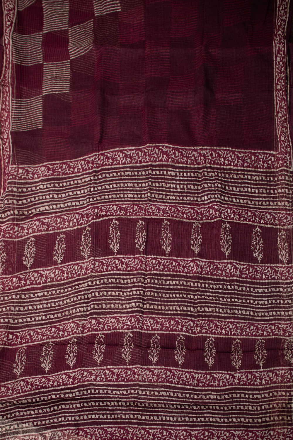 Block Printed Cotton Saree - Matkatus 