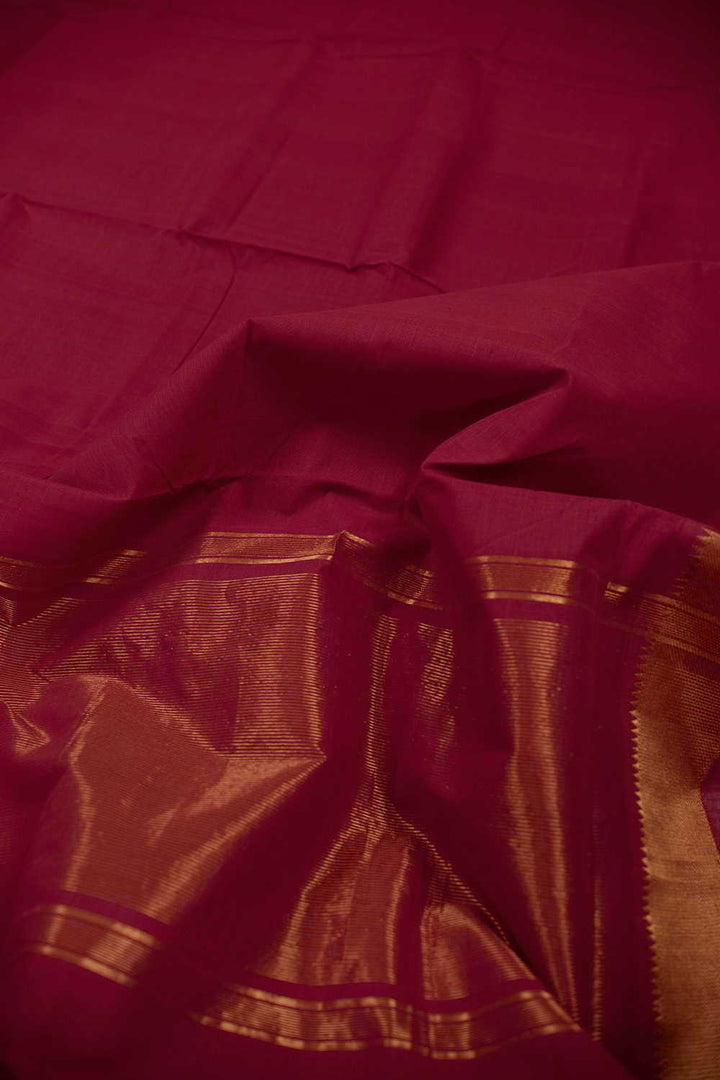 Deep Pink Mangalagiri Cotton saree