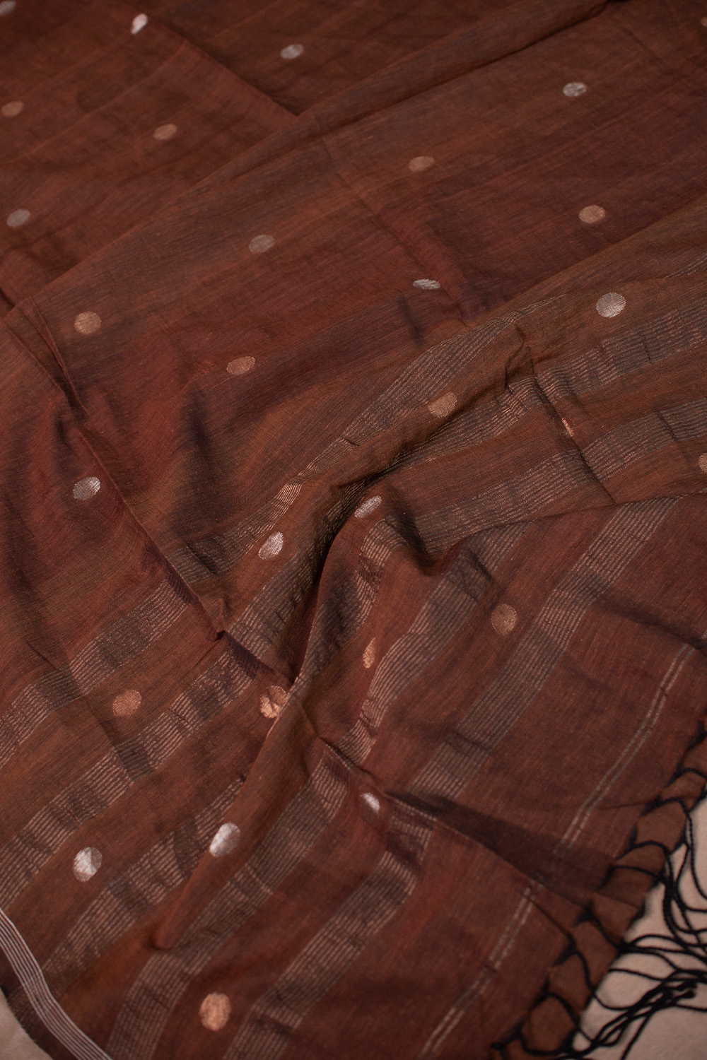 Shades of Brown Jamdani Cotton Dupatta