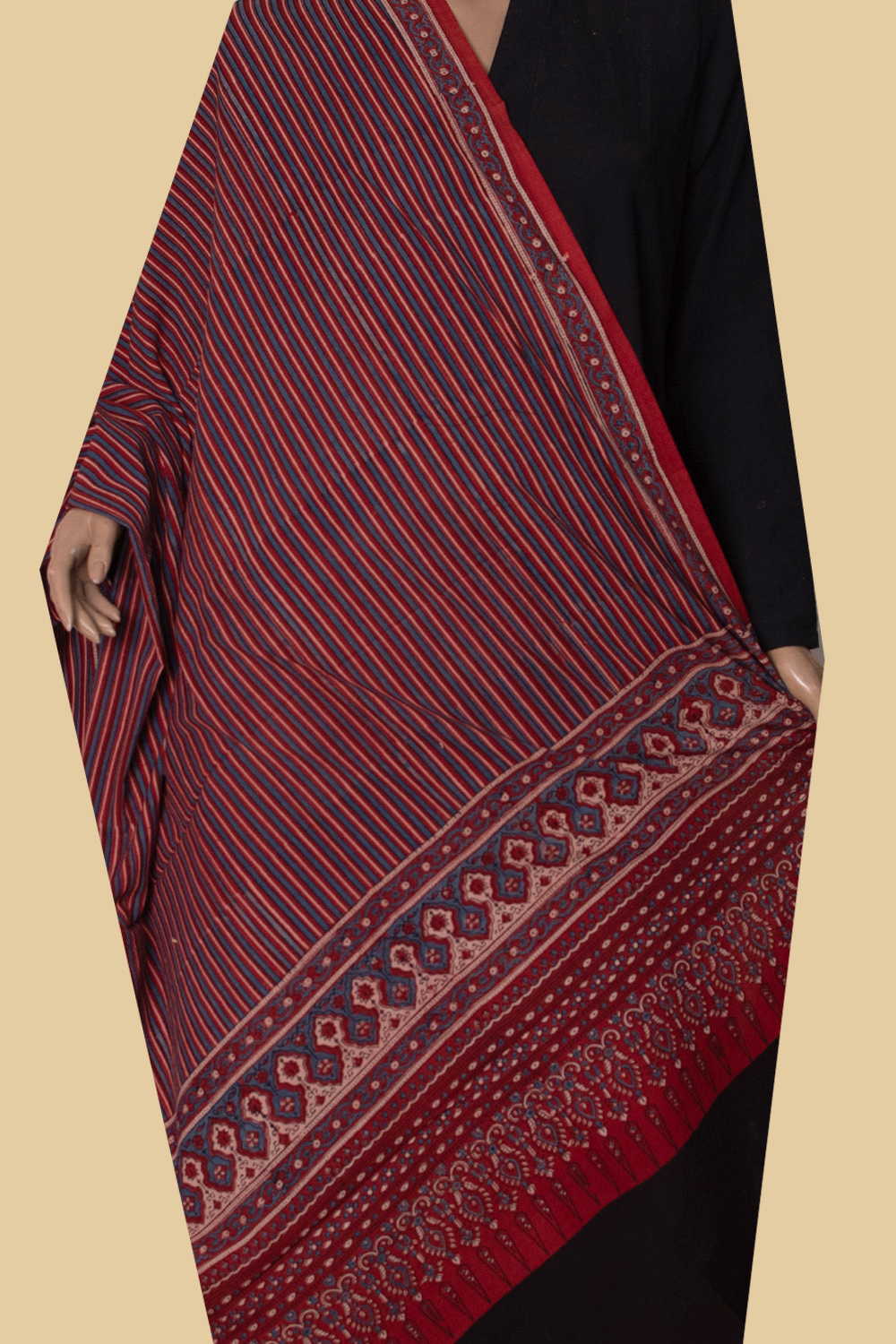 Ajrak Cotton Dupatta - Matkatus 