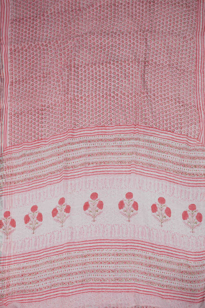 Baby Pink Semi Georgette saree