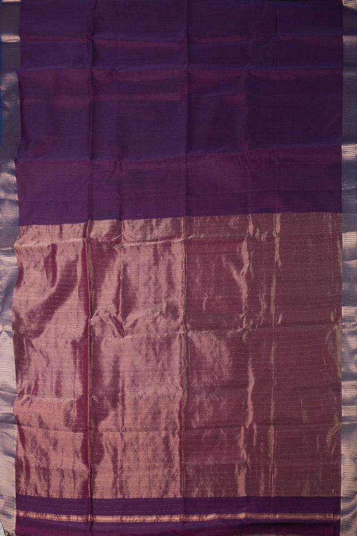 Mulberry Purple Maheshwari Silk Cotton saree
