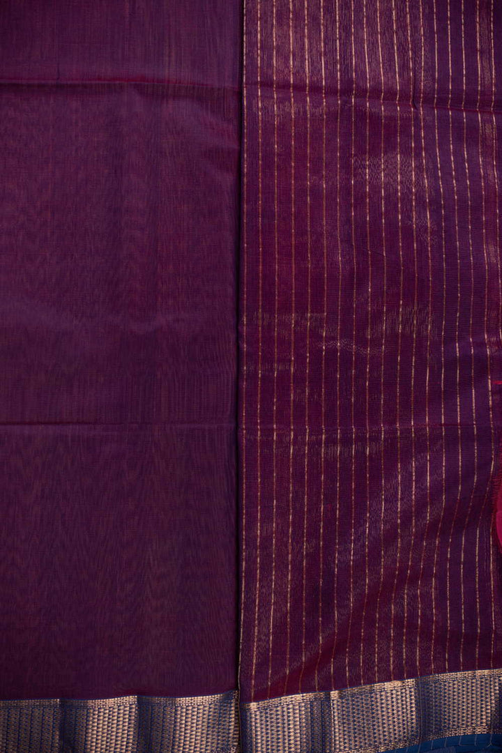 Mulberry Purple Maheshwari Silk Cotton saree