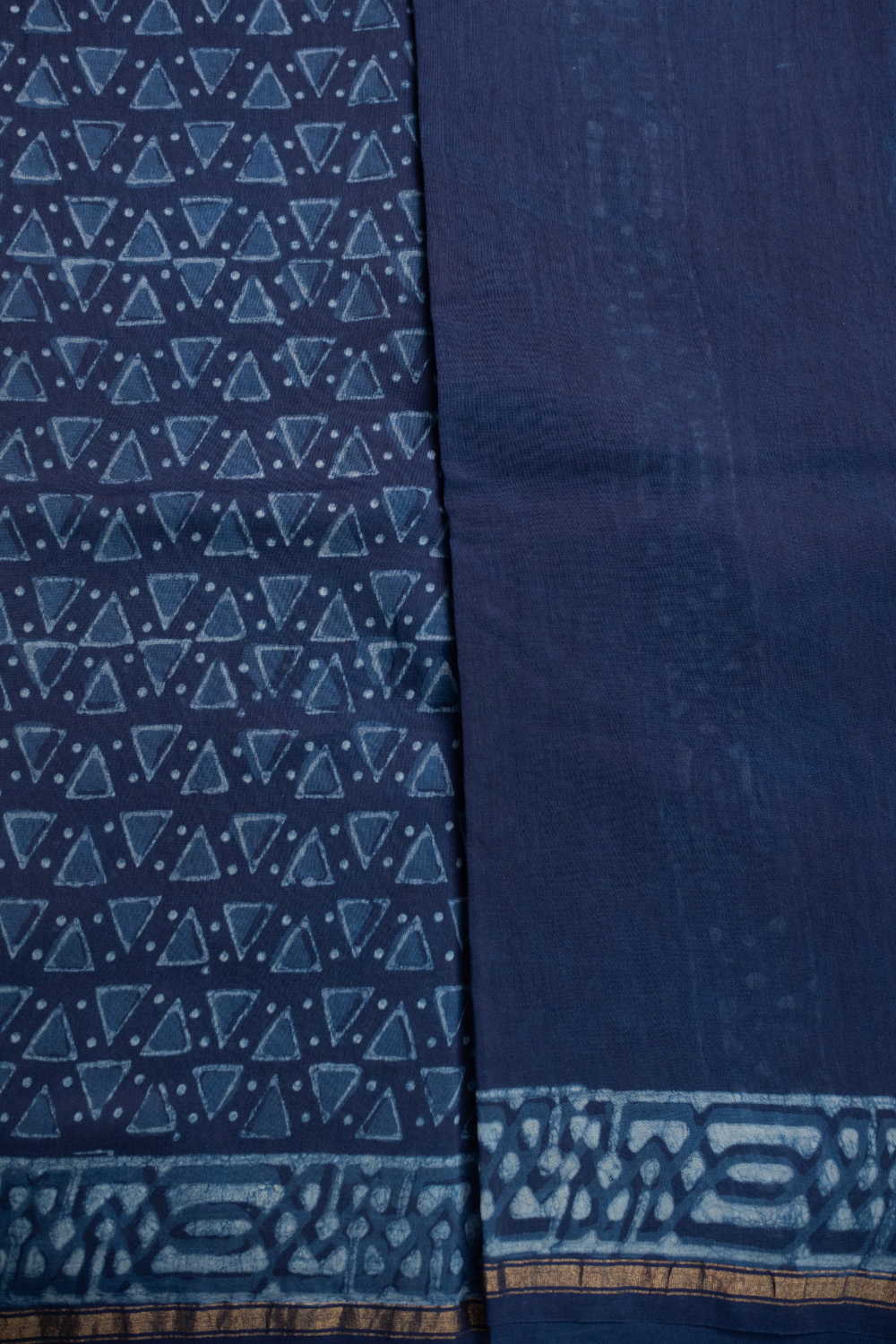 Block Printed Silk Cotton Saree - Matkatus 