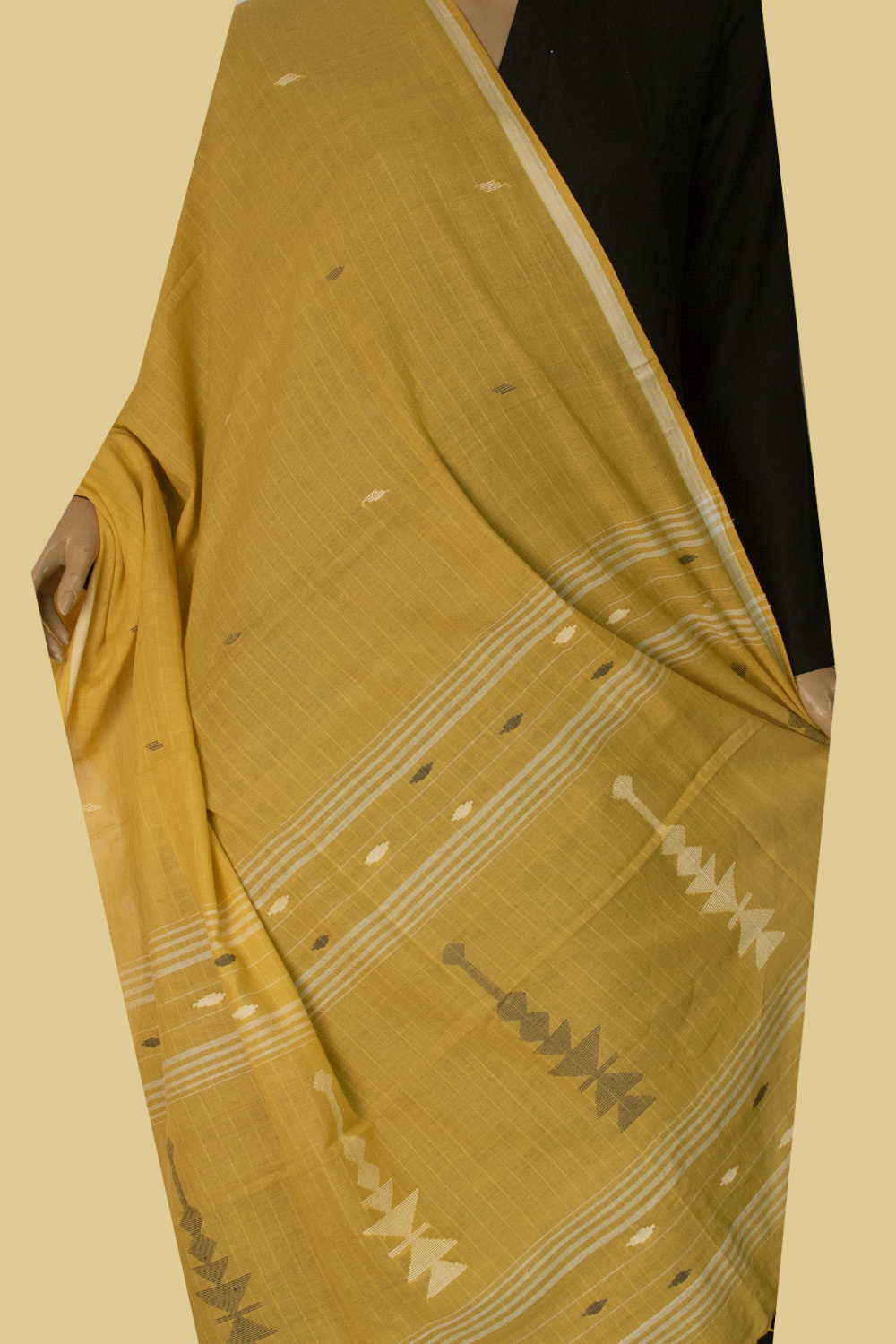 Jamdani Cotton Dupatta - Matkatus