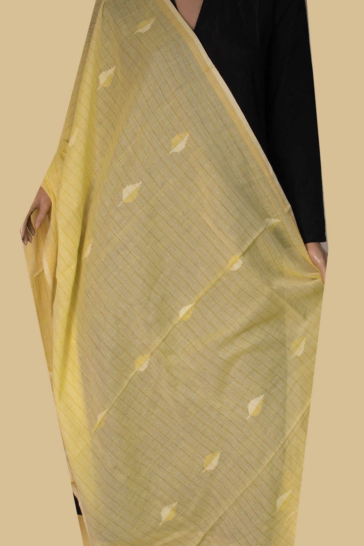 Soft Yellow Jamdani Cotton Dupatta