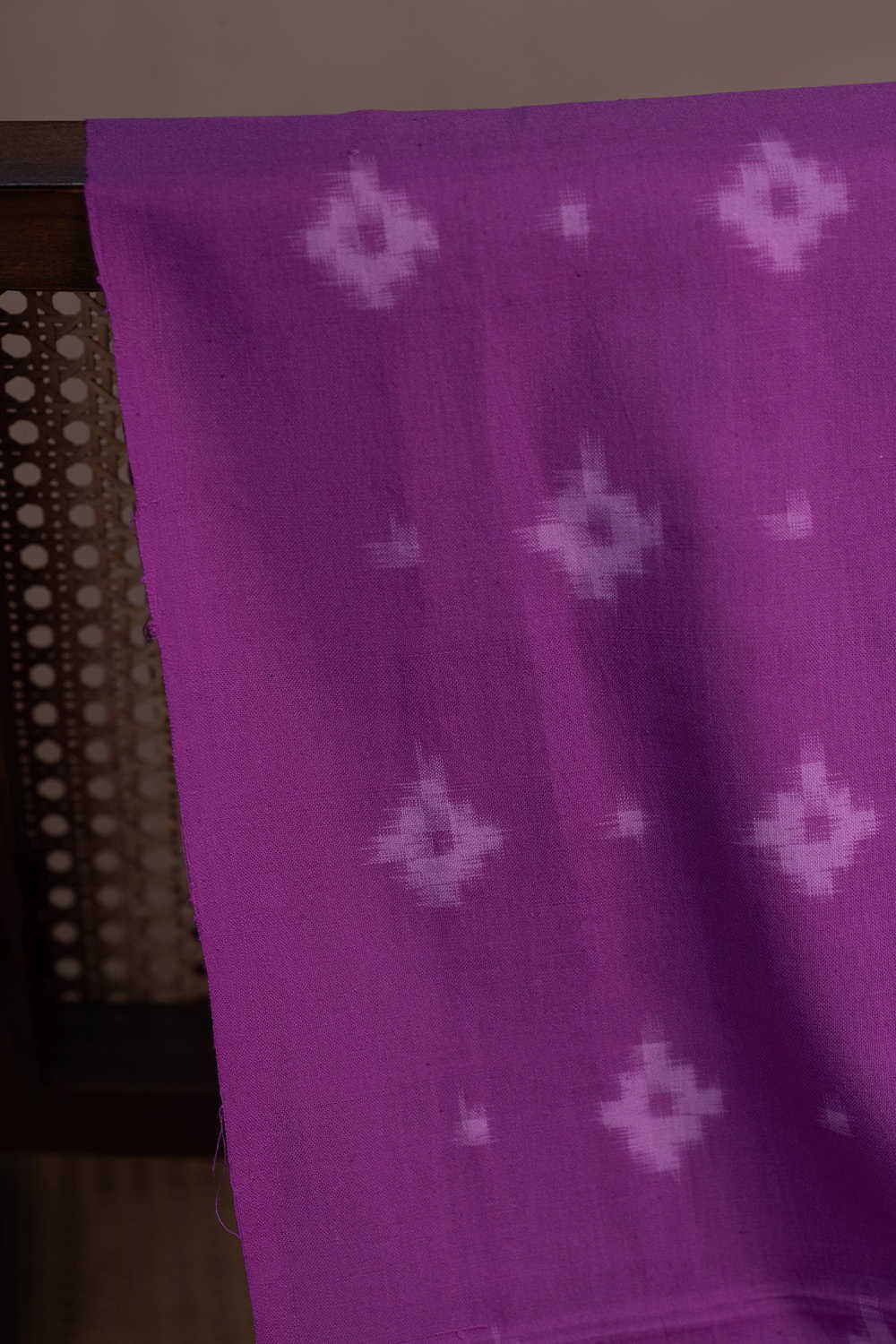 Shade of Purple Ikat Cotton Fabric