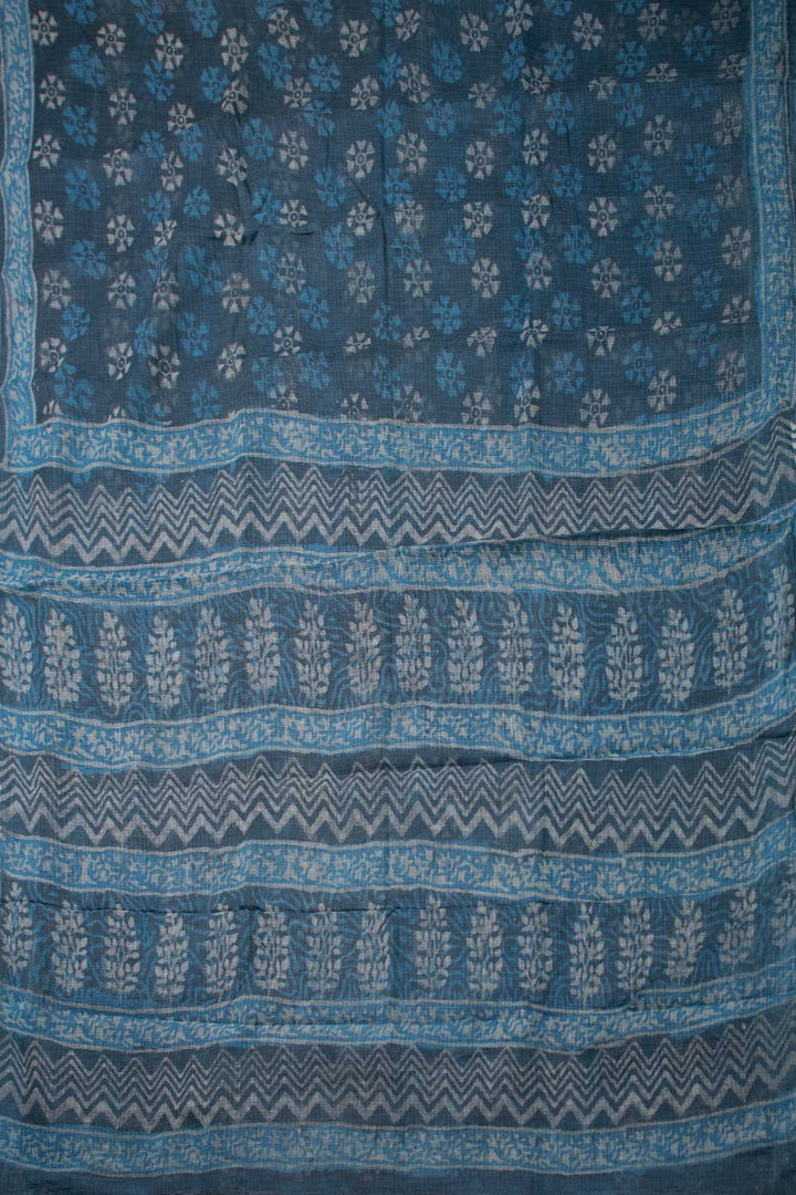 Block Printed Cotton Saree - Matkatus 