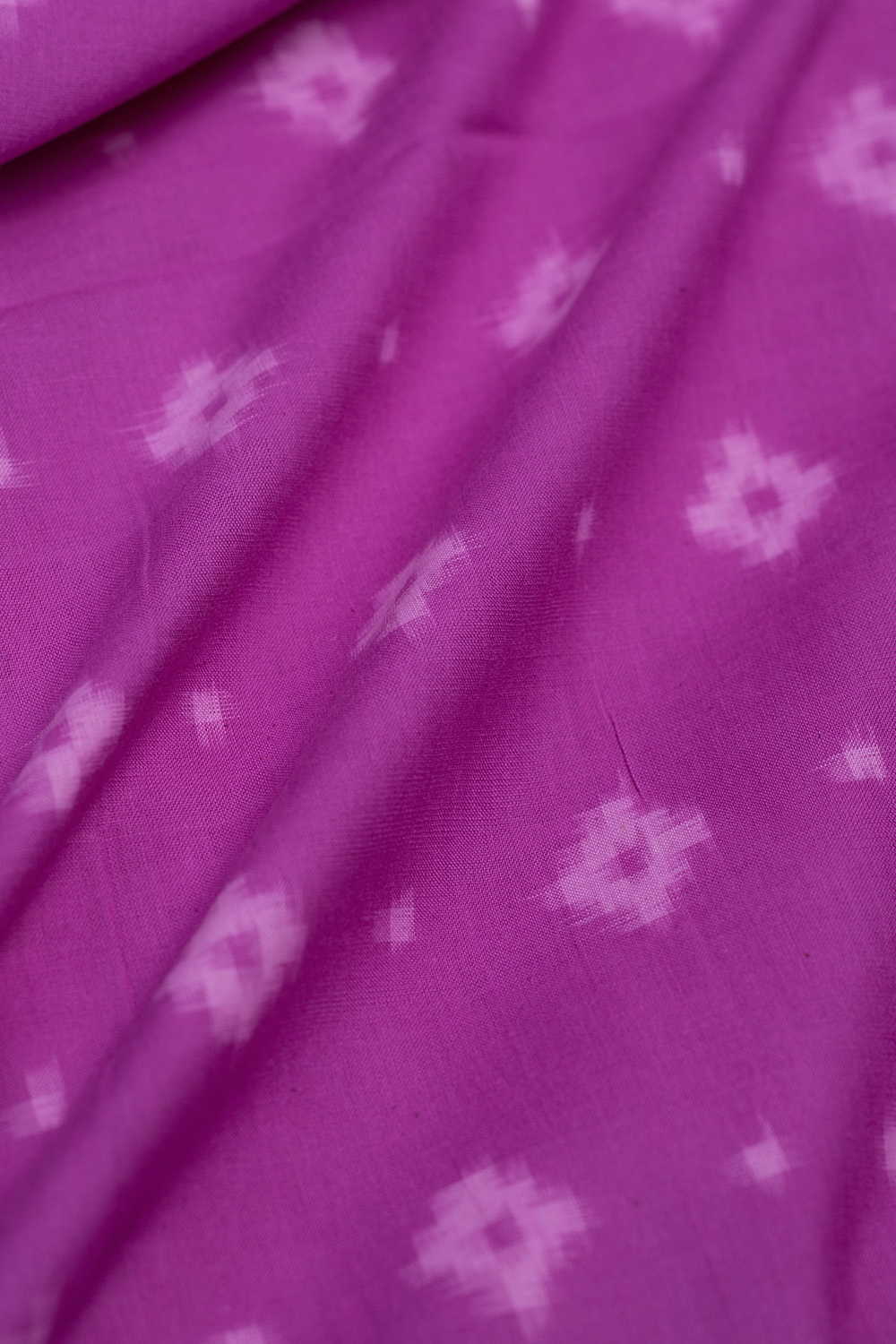 Shade of Purple Ikat Cotton Fabric
