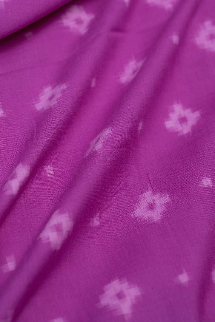 Shade of Purple Ikat Cotton Fabric