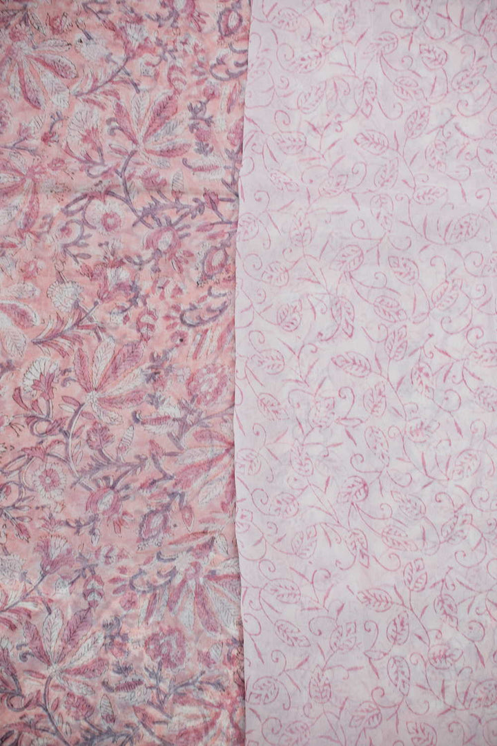 Leafy Floral Garden Semi Georgette saree
