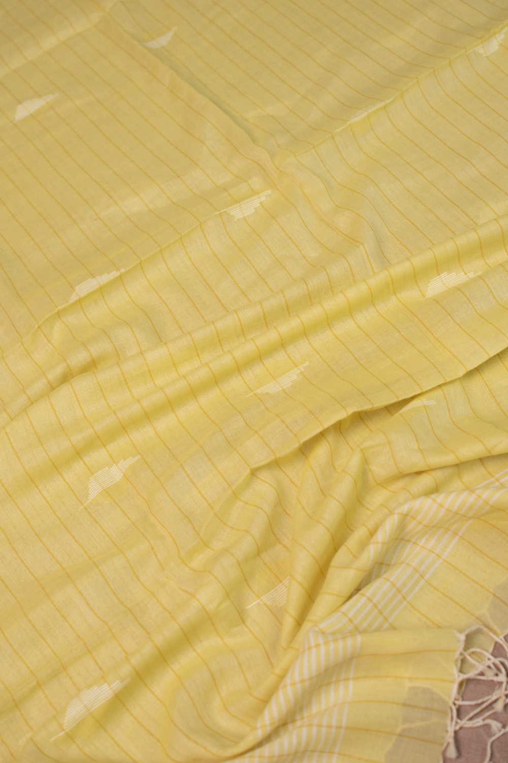Soft Yellow Jamdani Cotton Dupatta