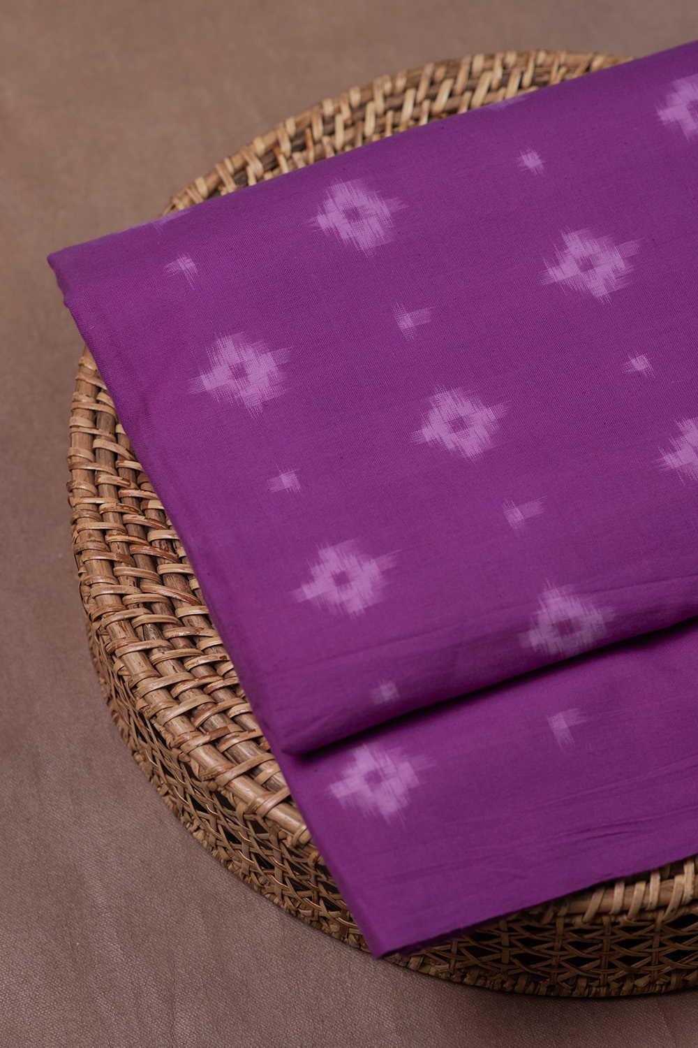 Shade of Purple Ikat Cotton Fabric