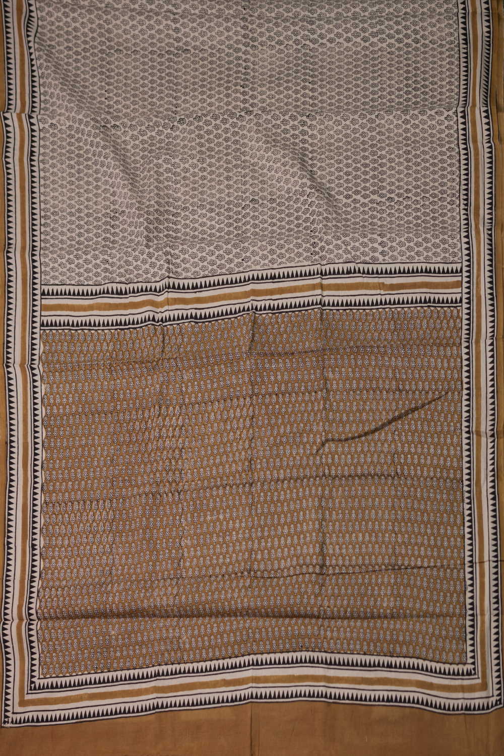 Block Printed Cotton Saree - Matkatus 