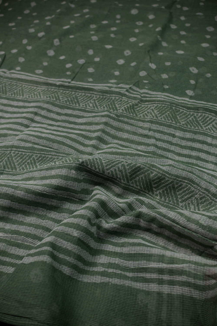 Block Printed Cotton Saree - Matkatus 