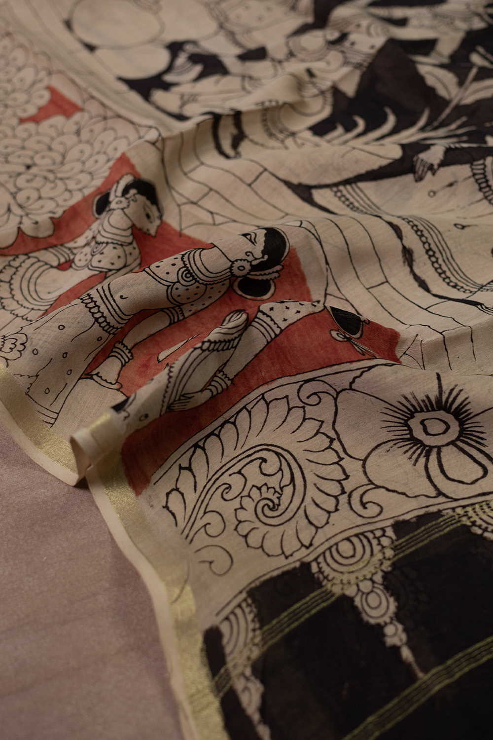 Hand Painted Dupatta - Matkatus