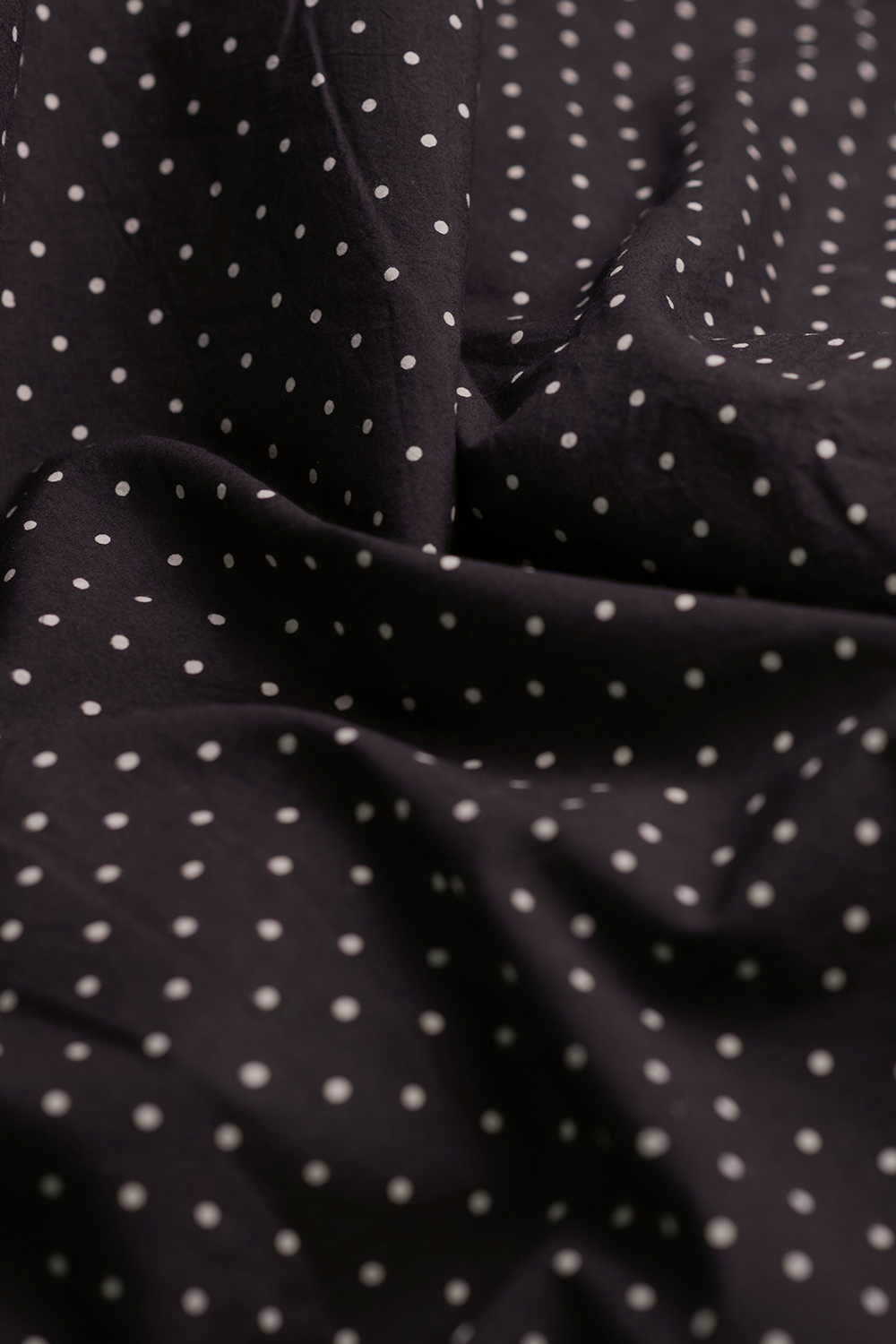 Tiny Dots - Black Ajrak Cotton Fabric