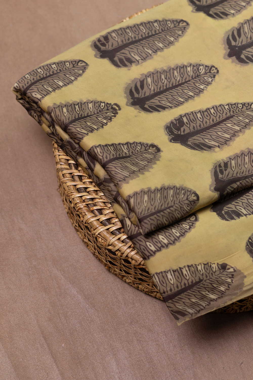 Block Printed Modal Silk Fabric - Matkatus 