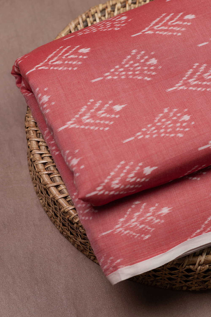 Pink Shaded Ikat Cotton Fabric