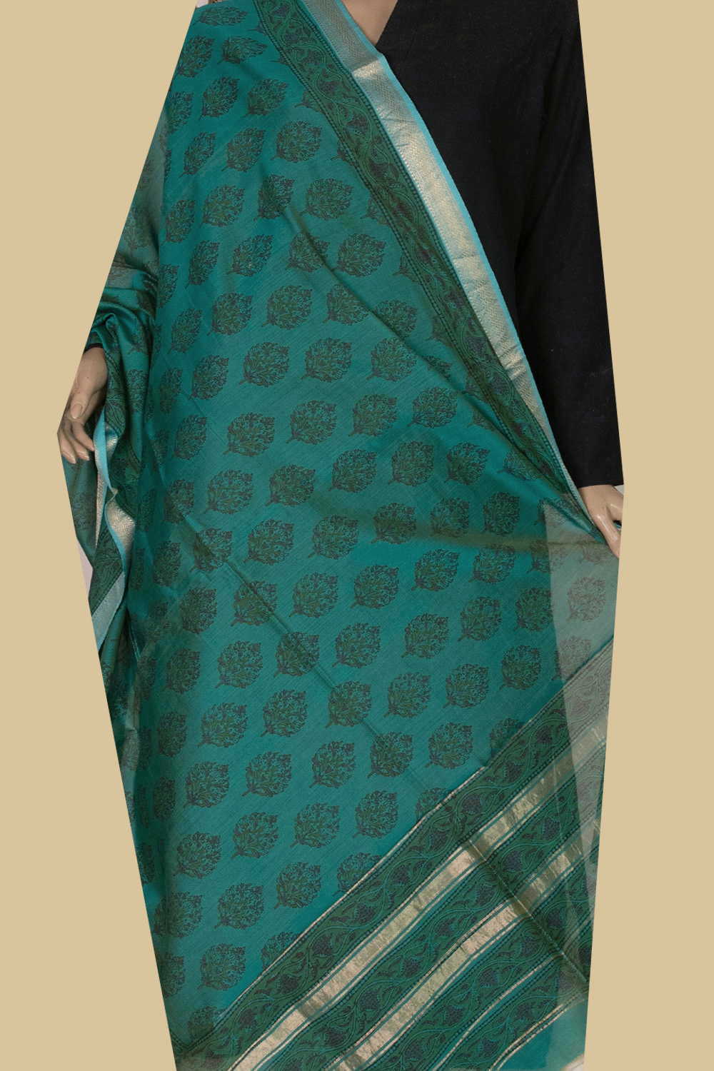 Chanderi  Silk Cotton Dupatta - Matkatus