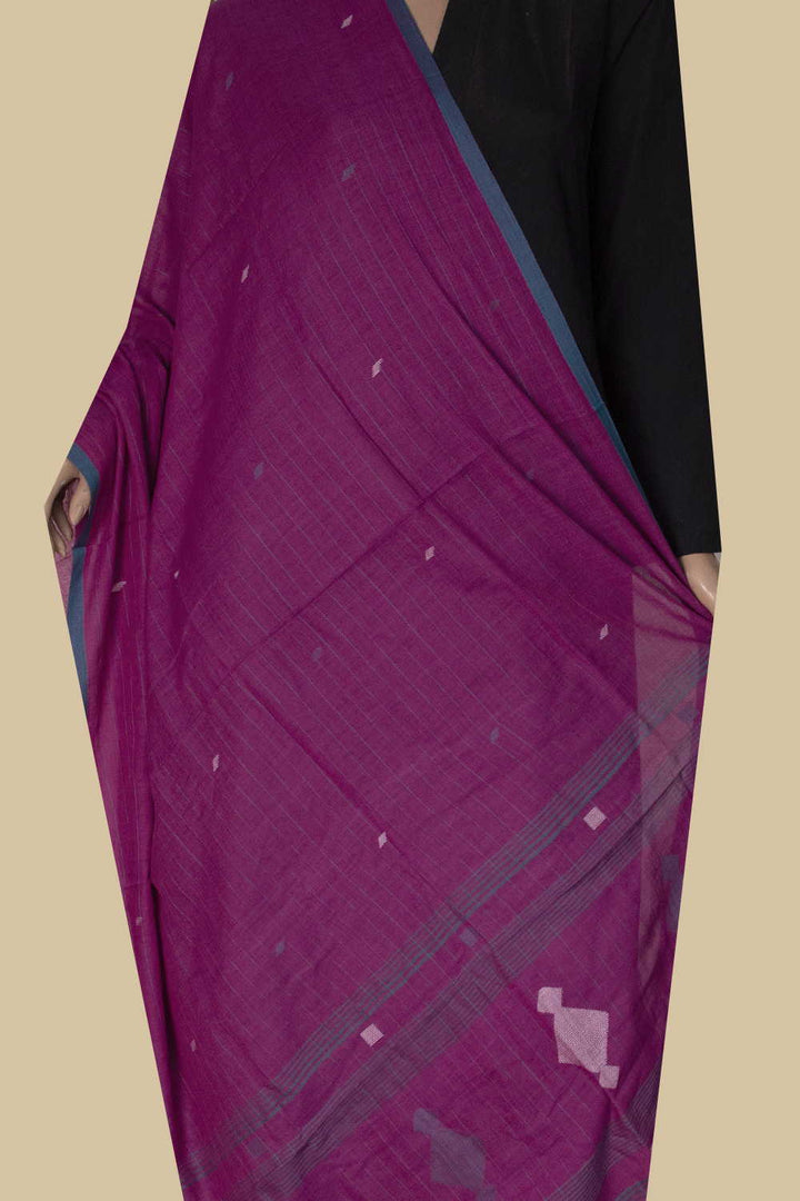 Pink Jamdani Cotton Dupatta