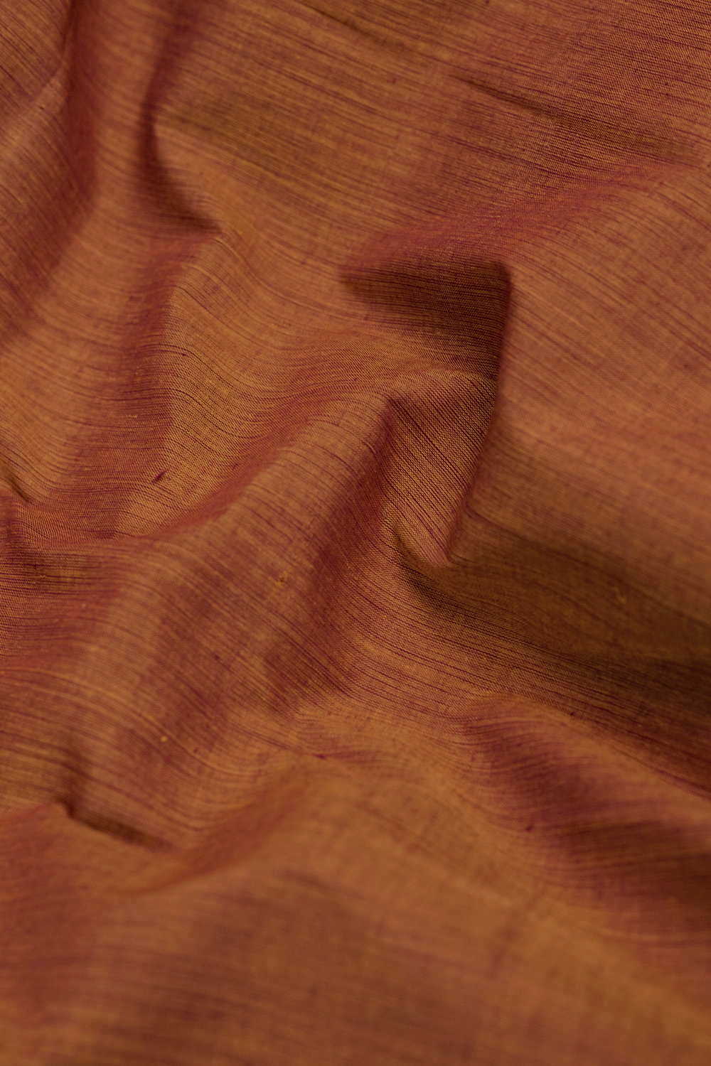 Rustic Orange Mangalagiri Cotton Fabric