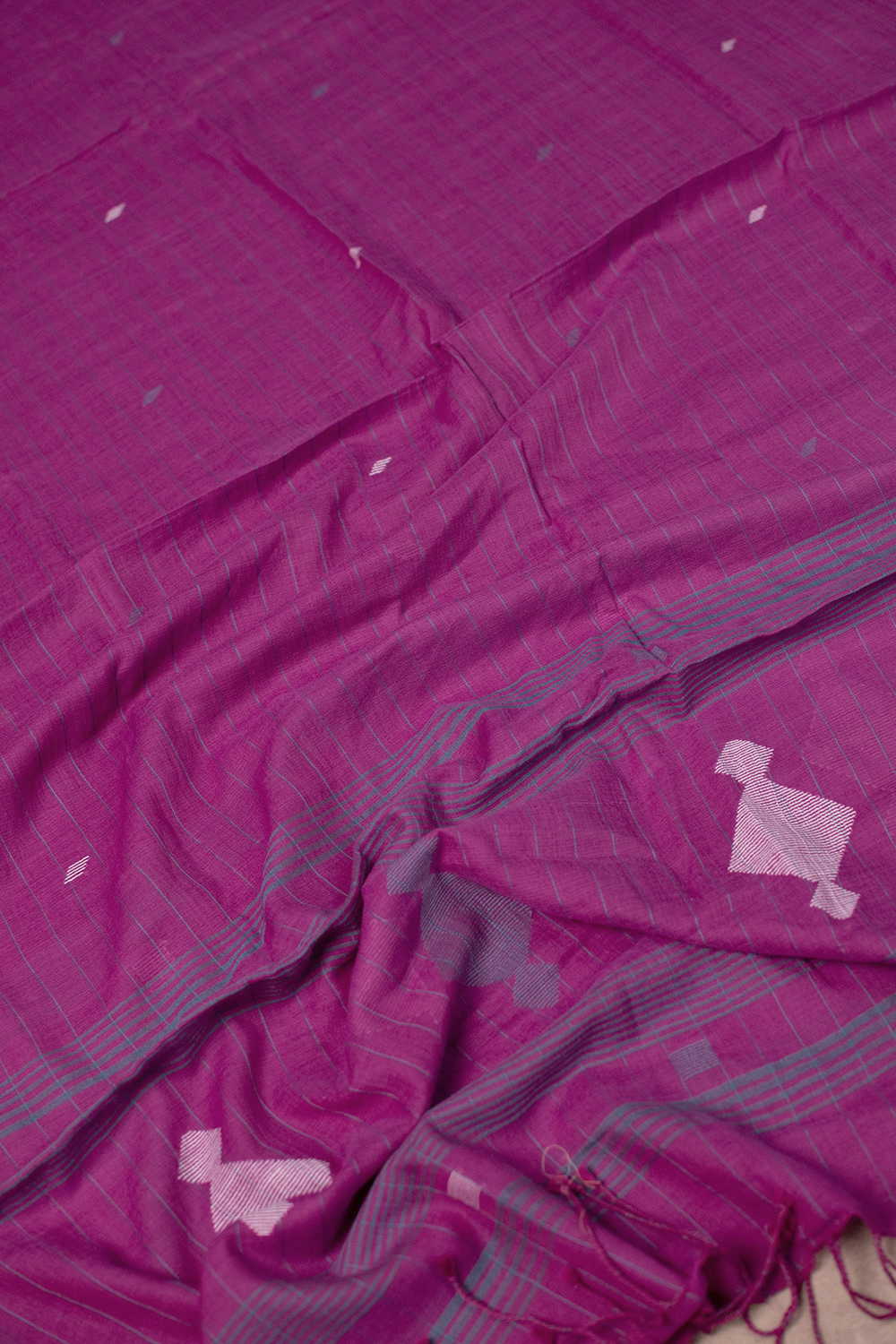 Pink Jamdani Cotton Dupatta