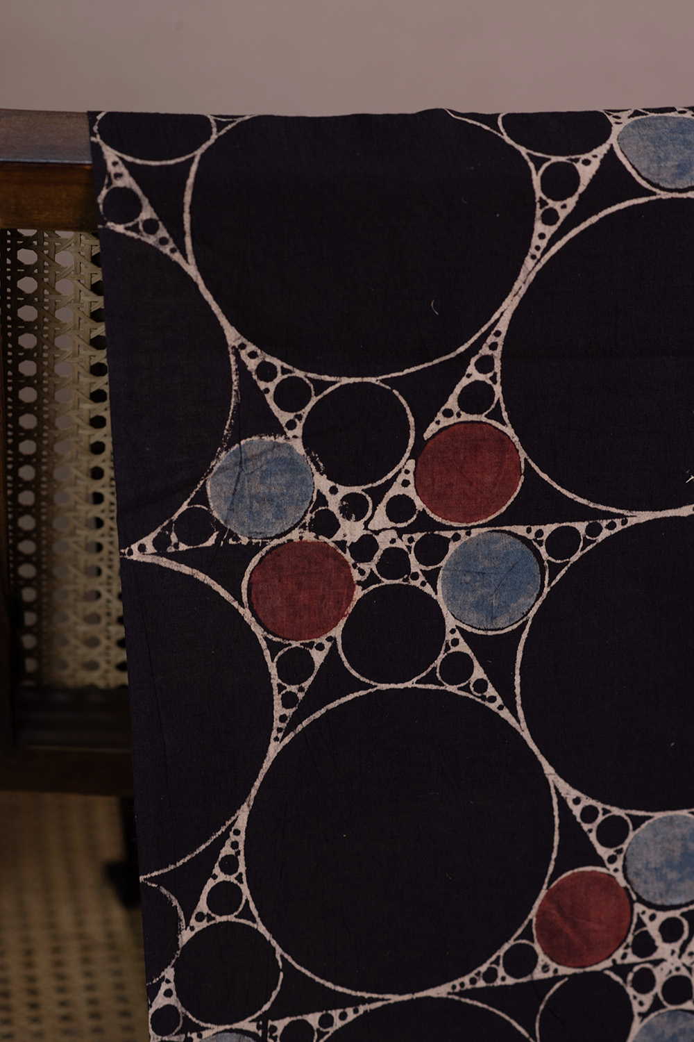 Black Ajrak Cotton Fabric