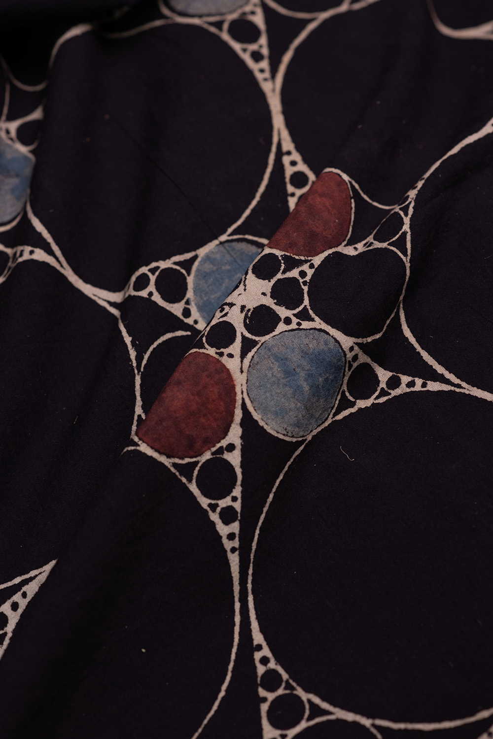 Black Ajrak Cotton Fabric