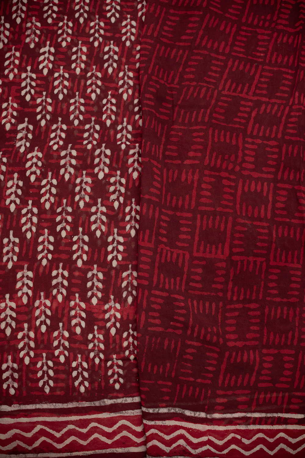 Maroon Semi Georgette saree