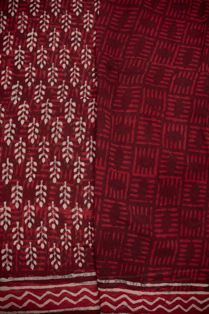 Maroon Semi Georgette saree