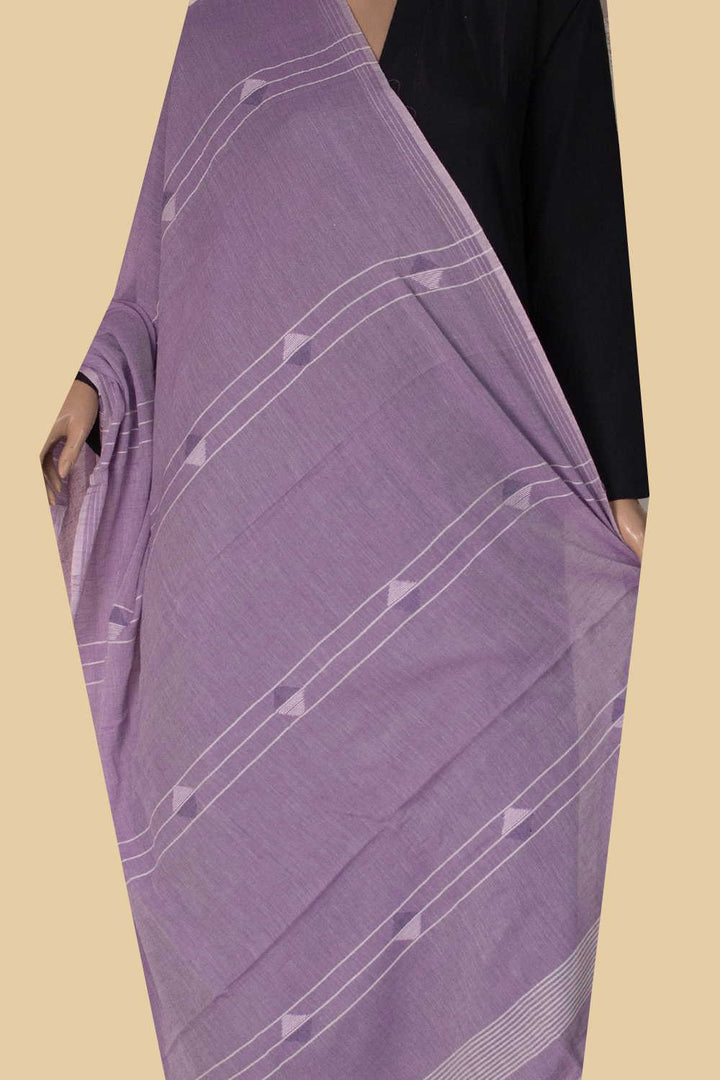 Dusty Purple Jamdani Cotton Dupatta