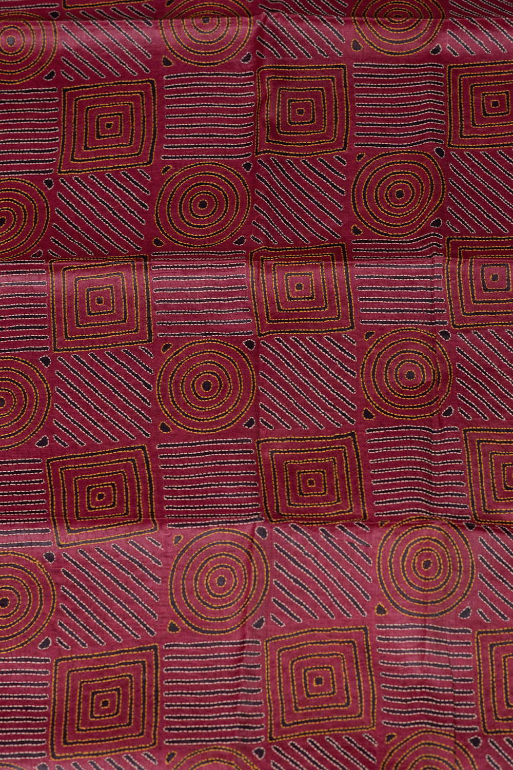 Maroon Kantha Tussar Silk Blouse