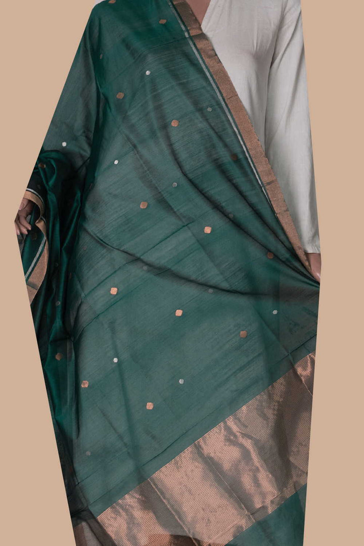 Silk Cotton Dupatta - Matkatus 
