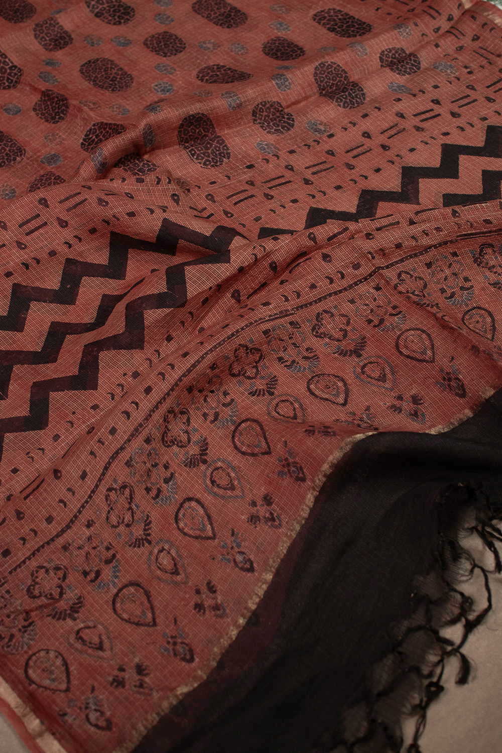 Ajrak Kota Silk Dupatta - Matkatus 