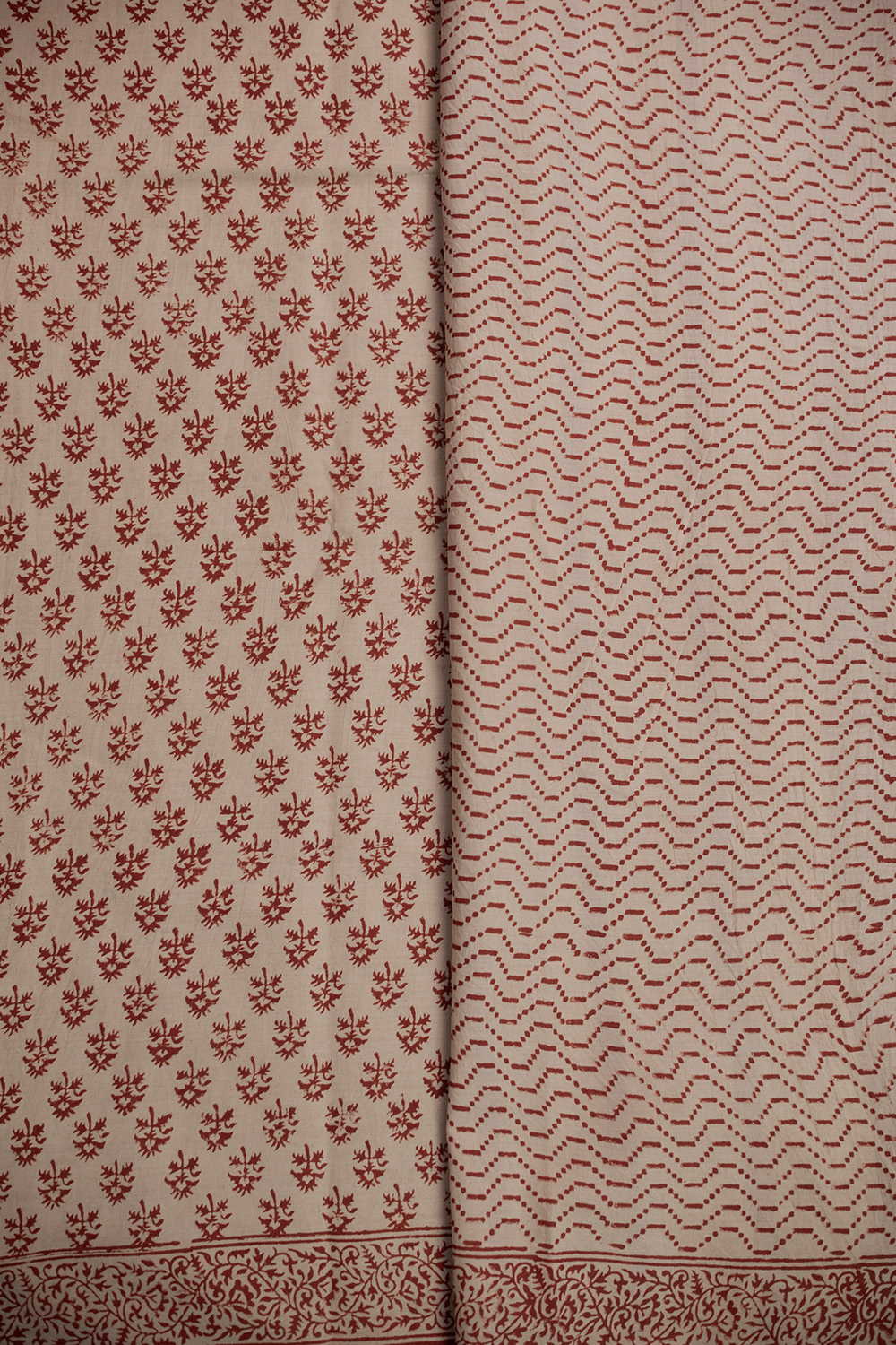 Block Printed Cotton Saree - Matkatus 