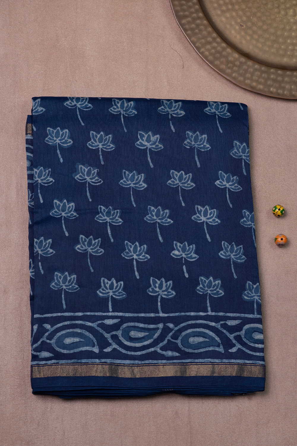 Printed Silk Cotton Saree - Matkatus 