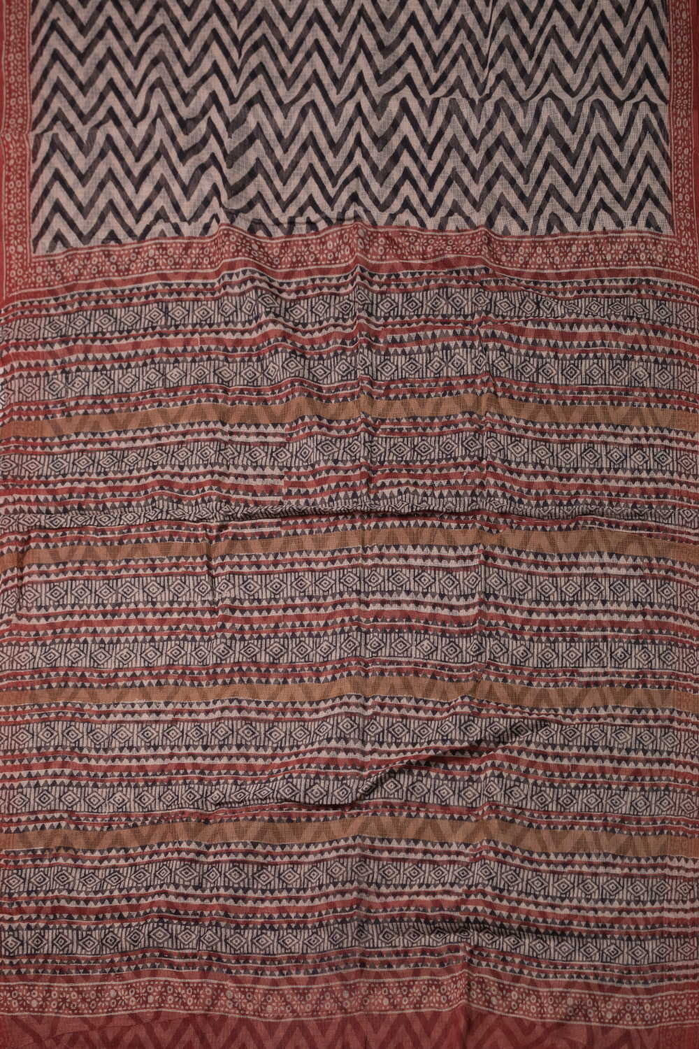 Block Printed Cotton Saree - Matkatus 
