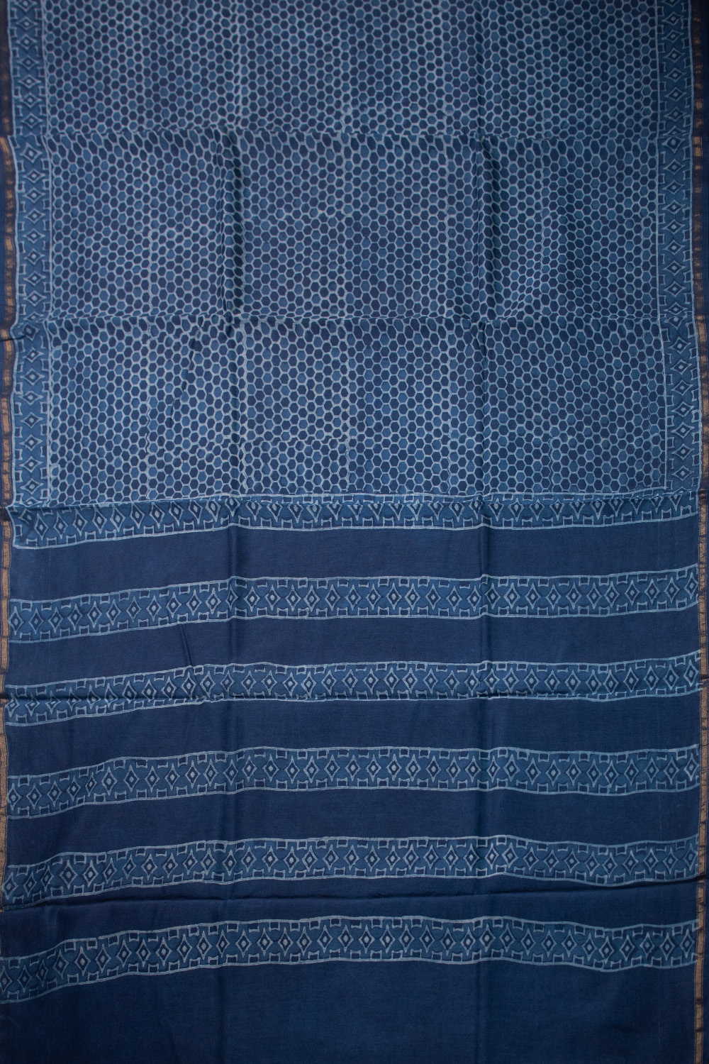 Block Printed Silk Cotton Saree - Matkatus 