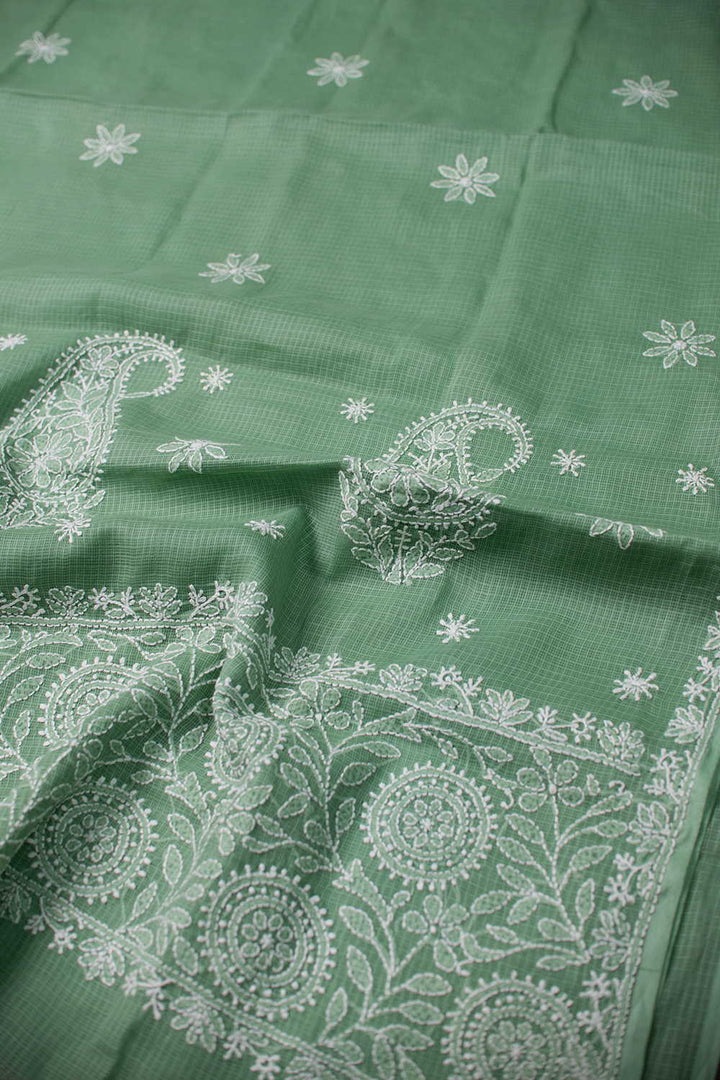 Block Printed Cotton Saree - Matkatus 