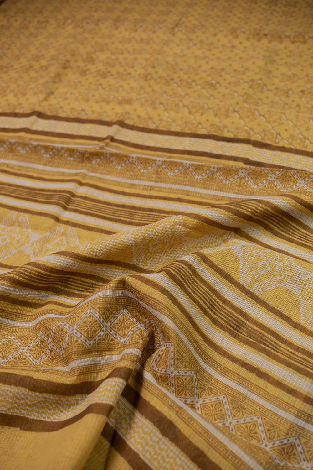 Block Printed Cotton Saree - Matkatus 