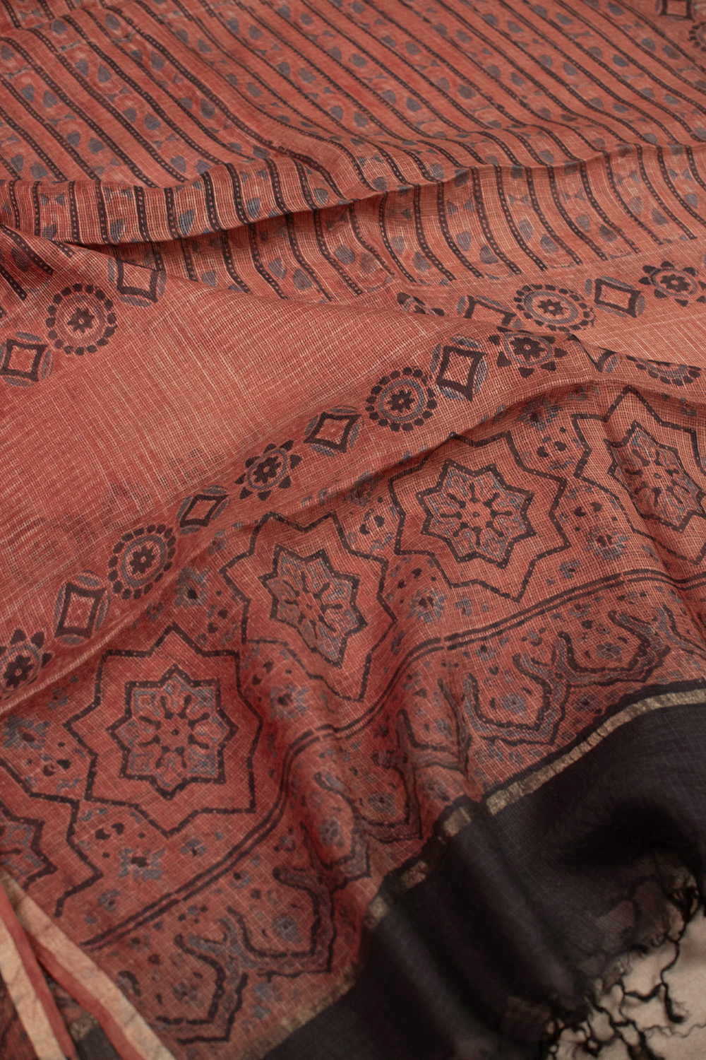 Ajrak Kota Silk Dupatta - Matkatus 