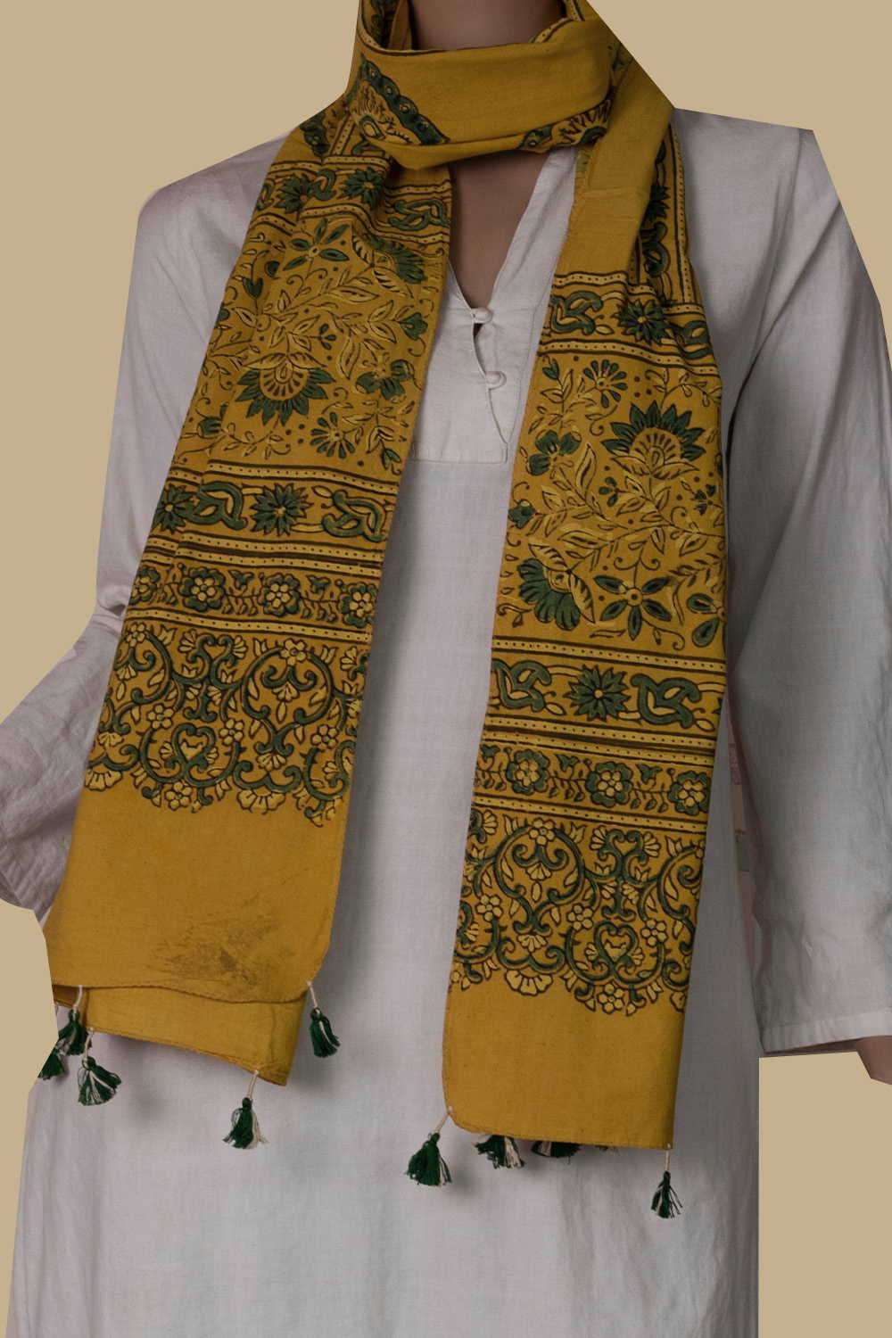 Block Printed Stole - Matkatus 