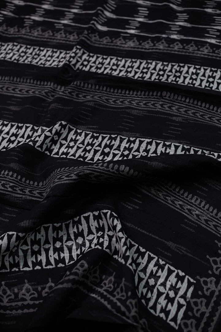 Block Printed Cotton Saree - Matkatus 